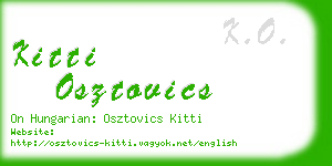 kitti osztovics business card